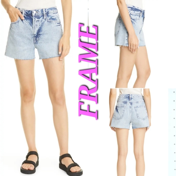 Frame Le Simone Short raw hem in Richlake